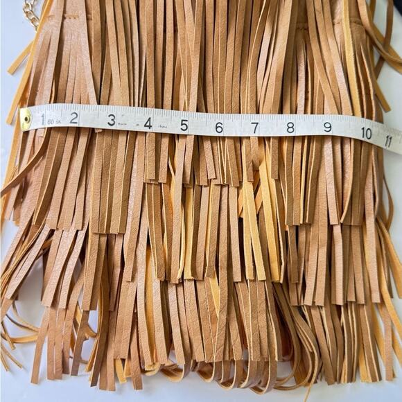 Yoki Faux Suede Fringe Crossbody Bags for Women Western Hippie Shoulder Bag - Picture 9 of 10